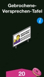 Gebrochene Versprechen Tafel